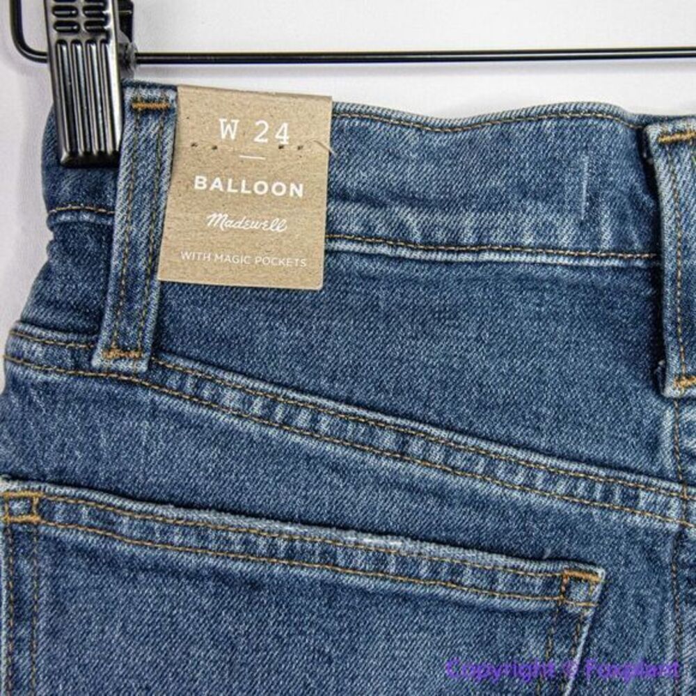 NEW‎ Madewell Balloon Jeans in Ellisboro Wash, 24 - Picture 10 of 15